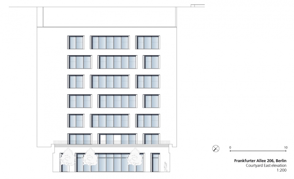 FA206 courtyard elevation east c TCHOBAN VOSS Architekten