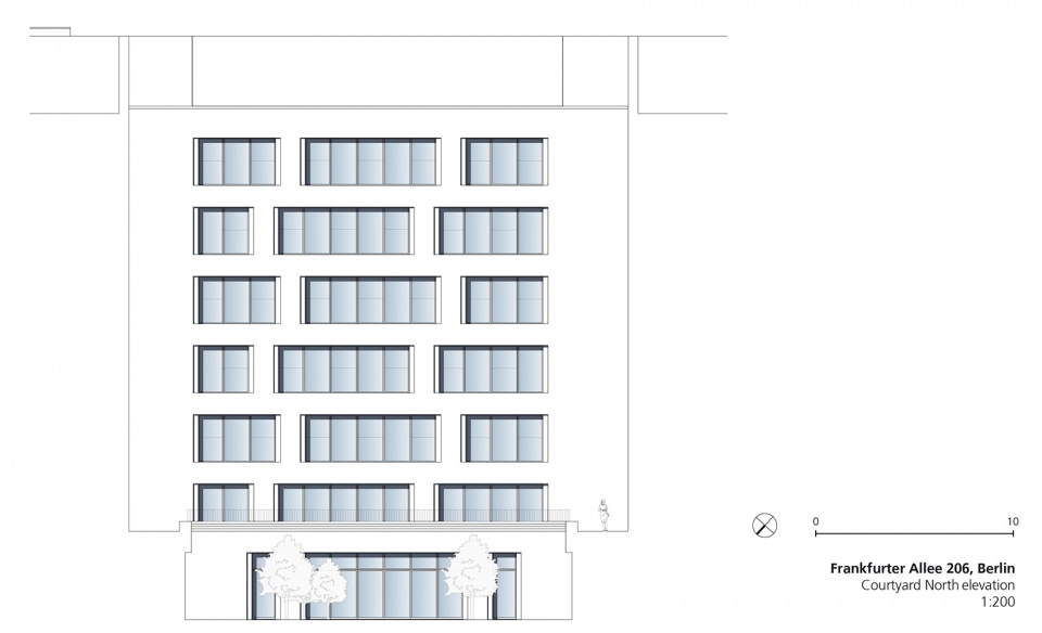 FA206 courtyard elevation north c TCHOBAN VOSS Architekten