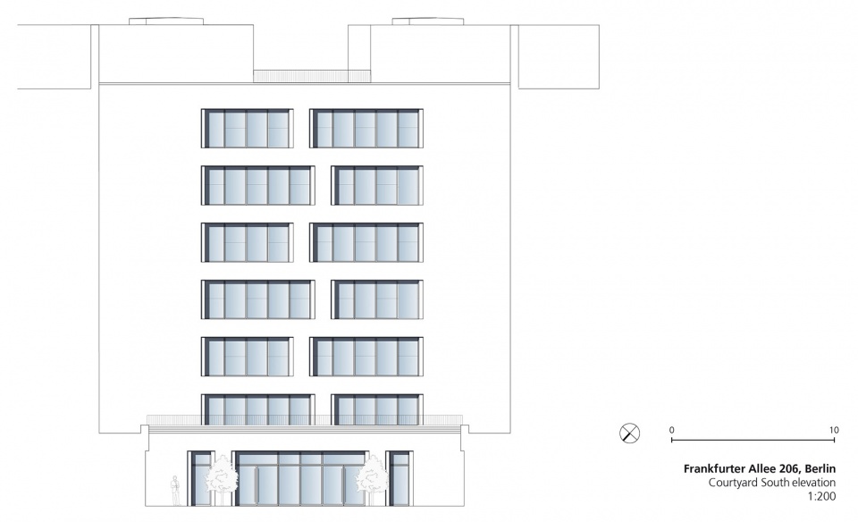 FA206 courtyard elevation south c TCHOBAN VOSS Architekten