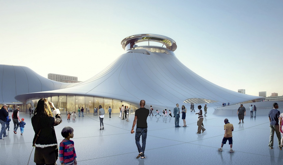 MAD Lucas Museum of Narrative Art View from the Plaza