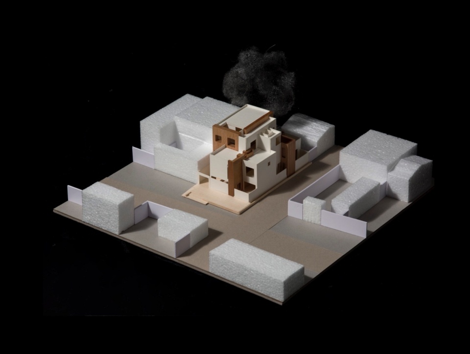 西北侧视角模型照,southeast perspective model@胡祎航