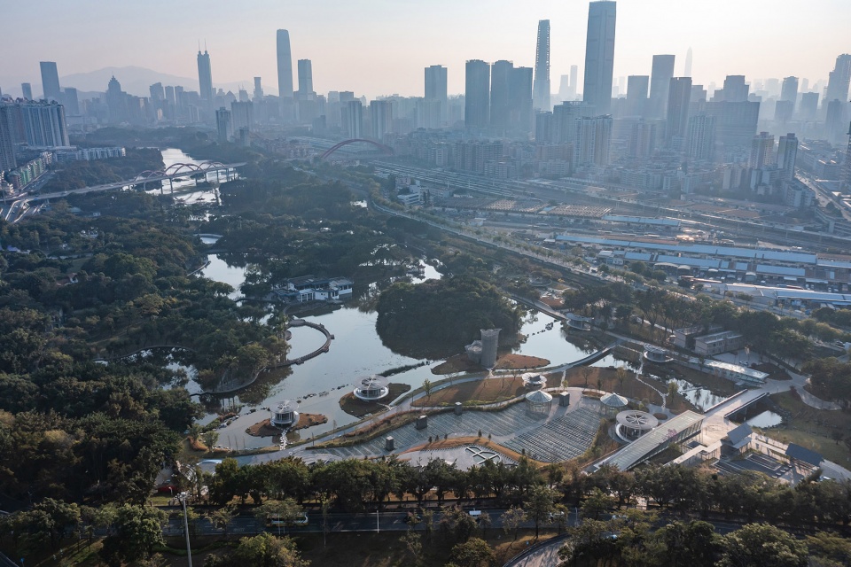 Landscape Design for Shenzhen Lotus Water Culture Base and Ground Level of Honghu Park Water Purification Plant China by NODE