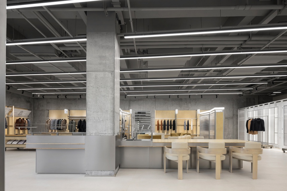 an experimental store featuring an editable display system by greater dog architects