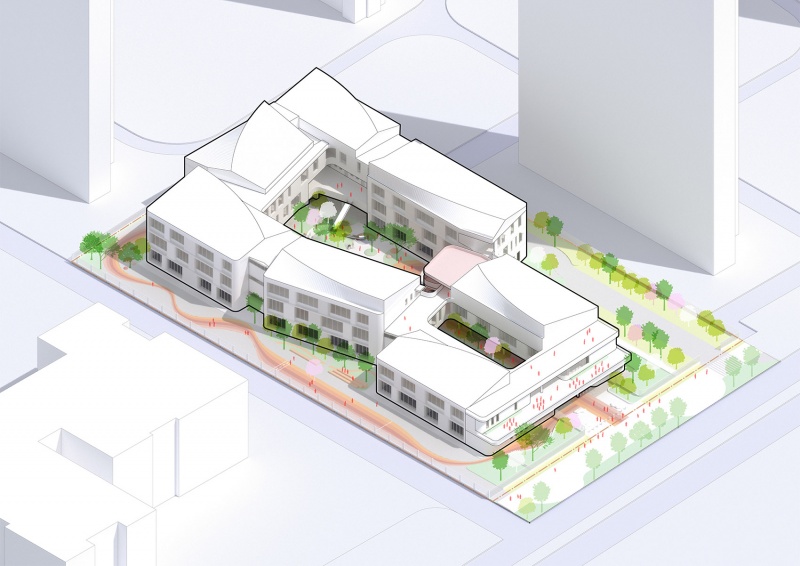 sky castle kindergarten by soft build architects