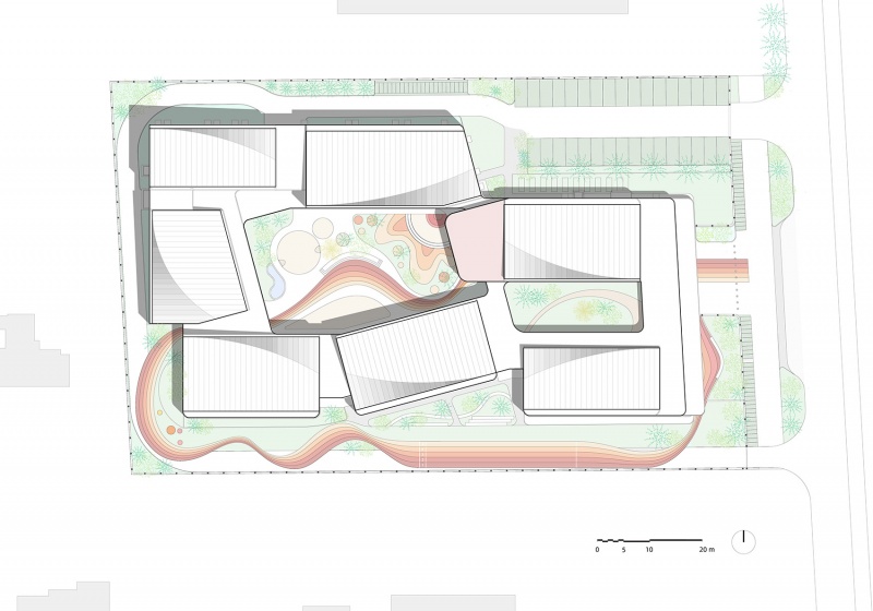 sky castle kindergarten by soft build architects