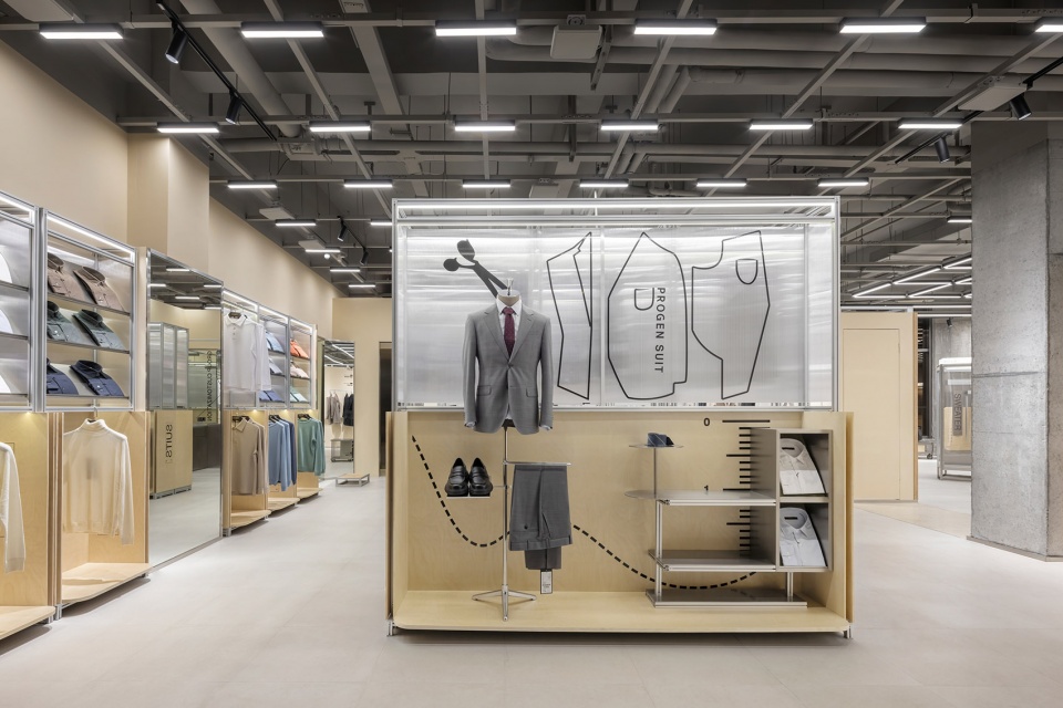 an experimental store featuring an editable display system by greater dog architects