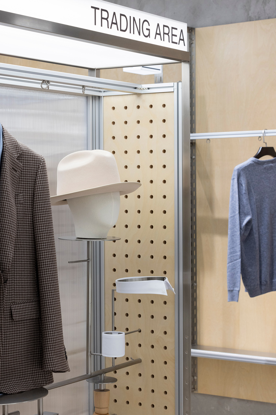 an experimental store featuring an editable display system by greater dog architects