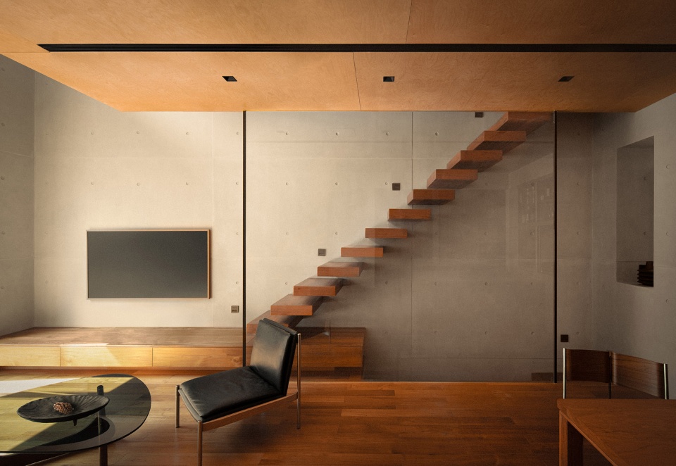 concrete home by y an design studio
