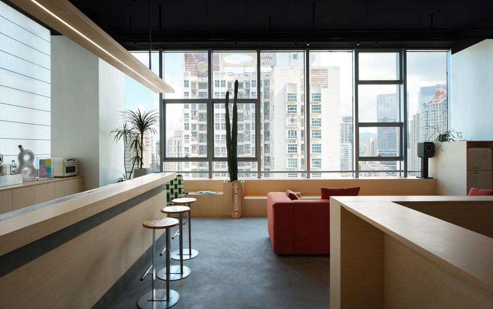 sunset signal office space by point depth design