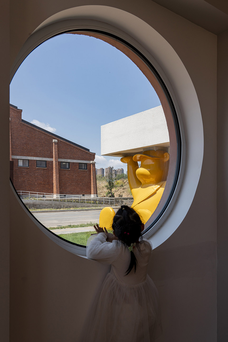 the kindergarten next to the old warehouses