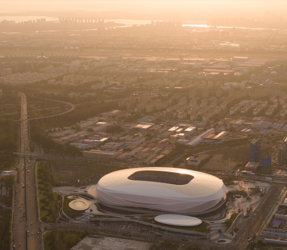 qingdao youth football stadium by cswadi