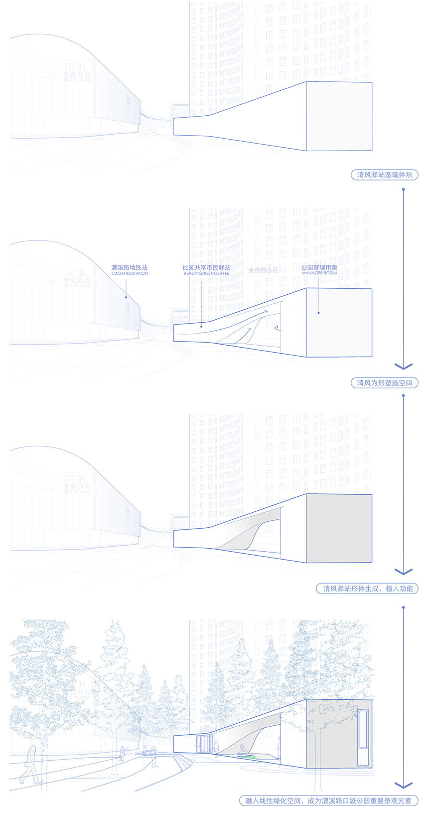 caoxi road pocket park shanghai by viascape design