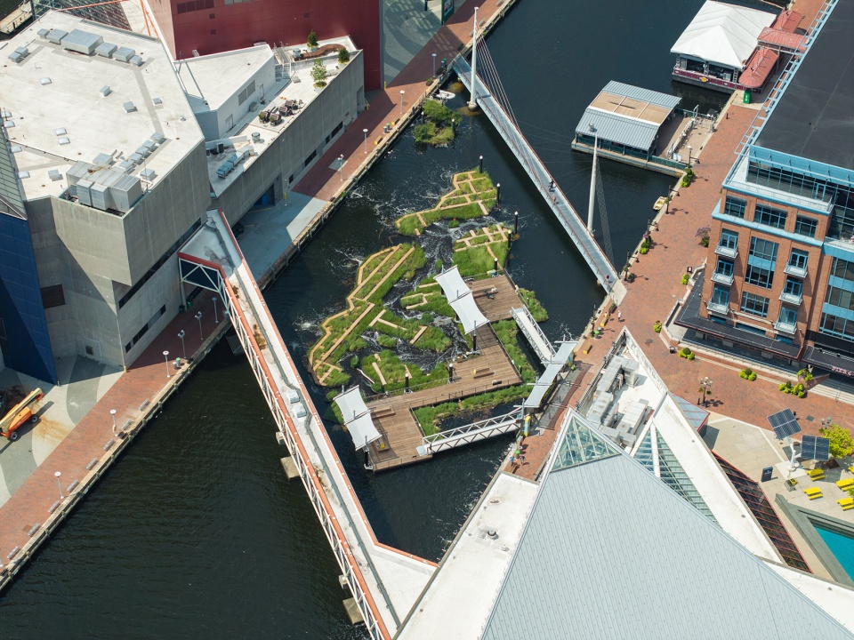 national aquarium harbor wetland by ayers saint gross