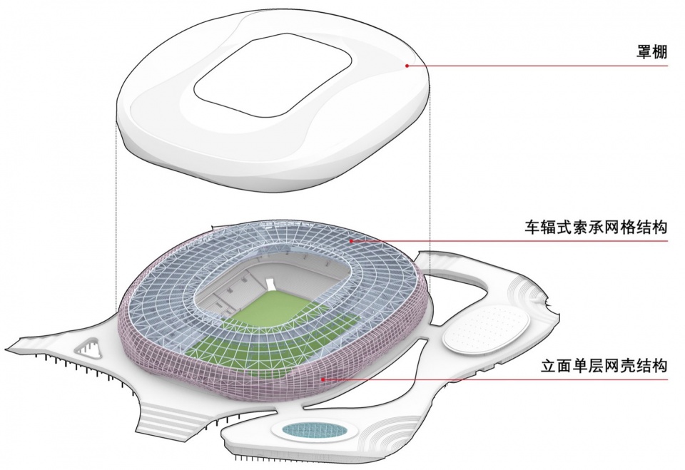 qingdao youth football stadium by cswadi