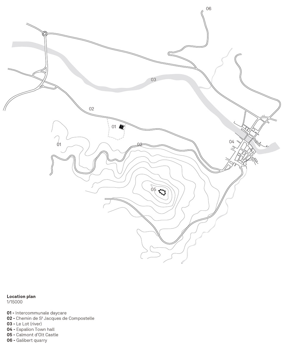 CES COM LOCATION PLAN 15000 intercommunal daycare and early childhood center in espalion