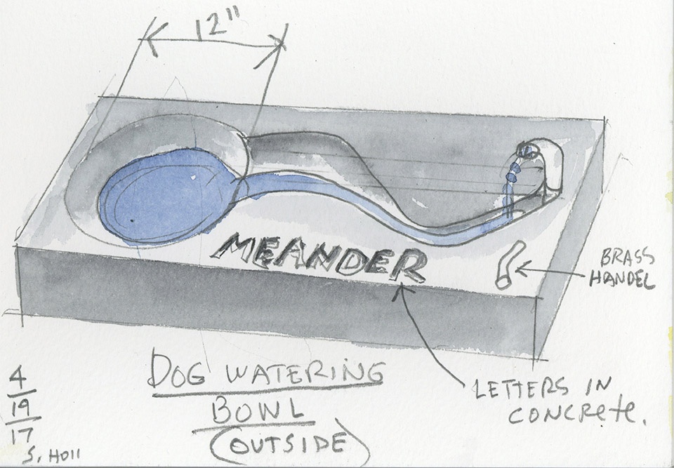 SHA Meander dog bowl