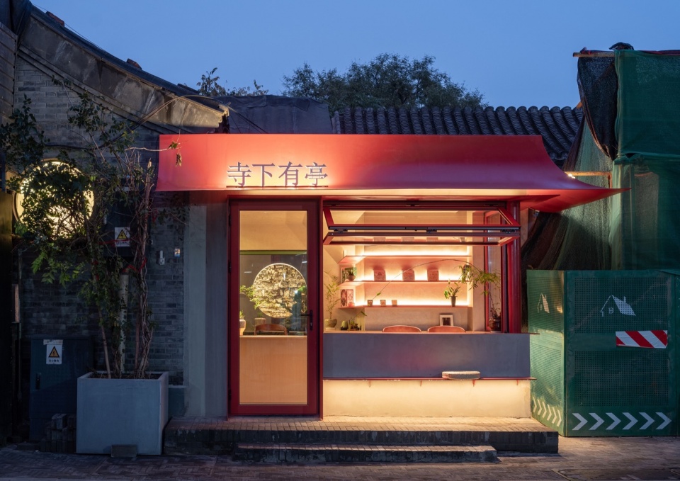 ▼寺下有亭夜景,Night view of the Pavilion under the temple ©向量建筑