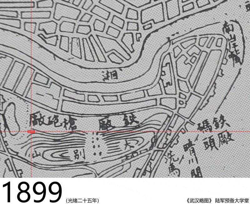 图1:项目所在地历史地图(动图) 东通菜园艺术空间