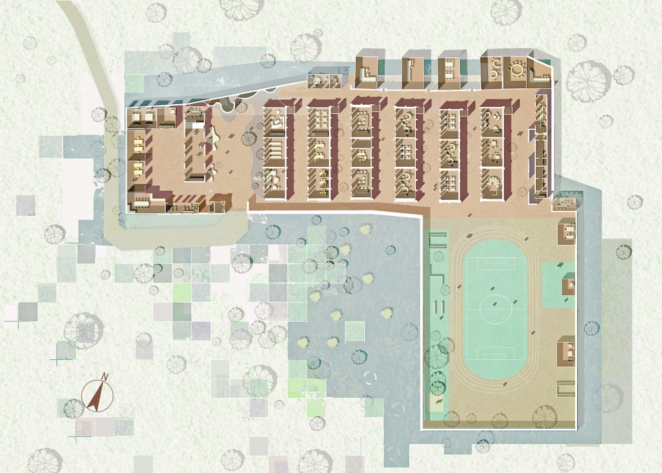 建筑平面 beijing agilearning school