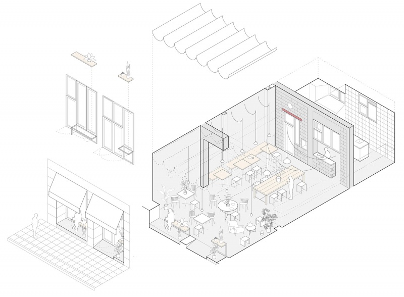 cafe roquet by nua arquitectures