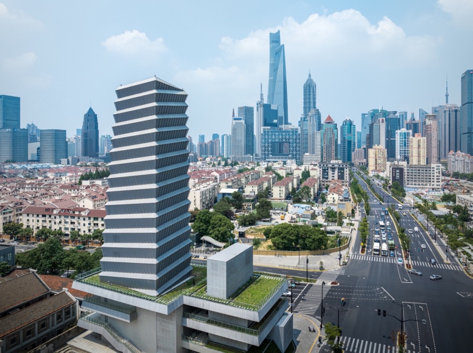 Ventilation Tower at Dongfang Road of East West Passageway and Ventilation Shaft of Pudong Avenue Station on Metro Line 14 Pudong Shangha...