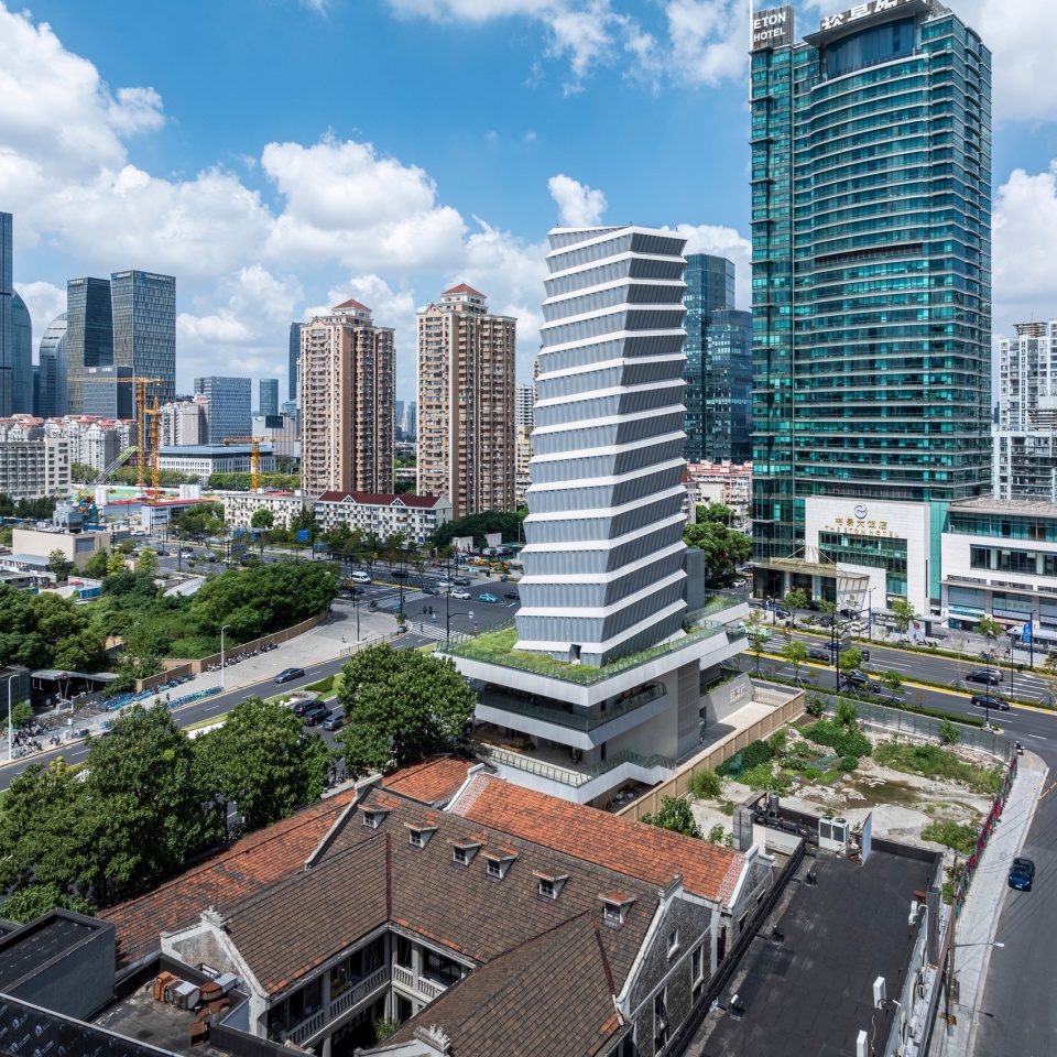 Ventilation Tower at Dongfang Road of East West Passageway and Ventilation Shaft of Pudong Avenue Station on Metro Line 14 Pudong Shangha...