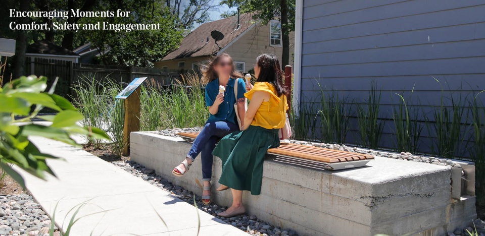 2023 ASLA RESIDENTIAL DESIGN AWARD OF EXCELLENCE The Rain Gardens at 900 Block by Gresham Smith
