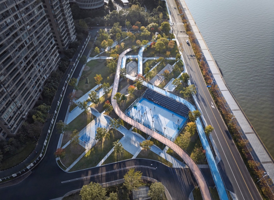 hangzhou riverfront public space the yinxing station the daqiao station by original design studio