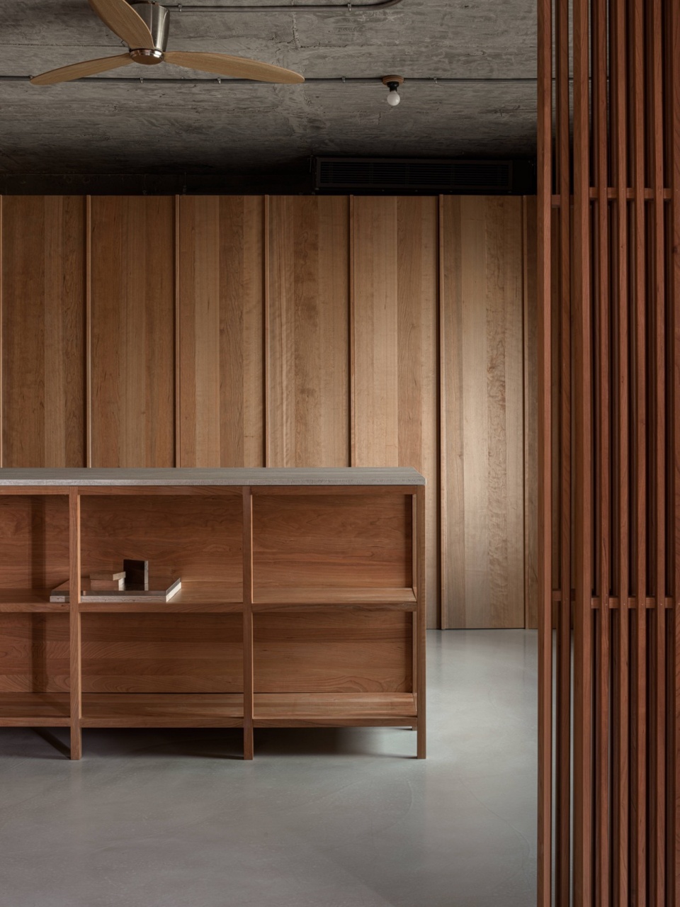 wooden structure in concrete by wuy architects