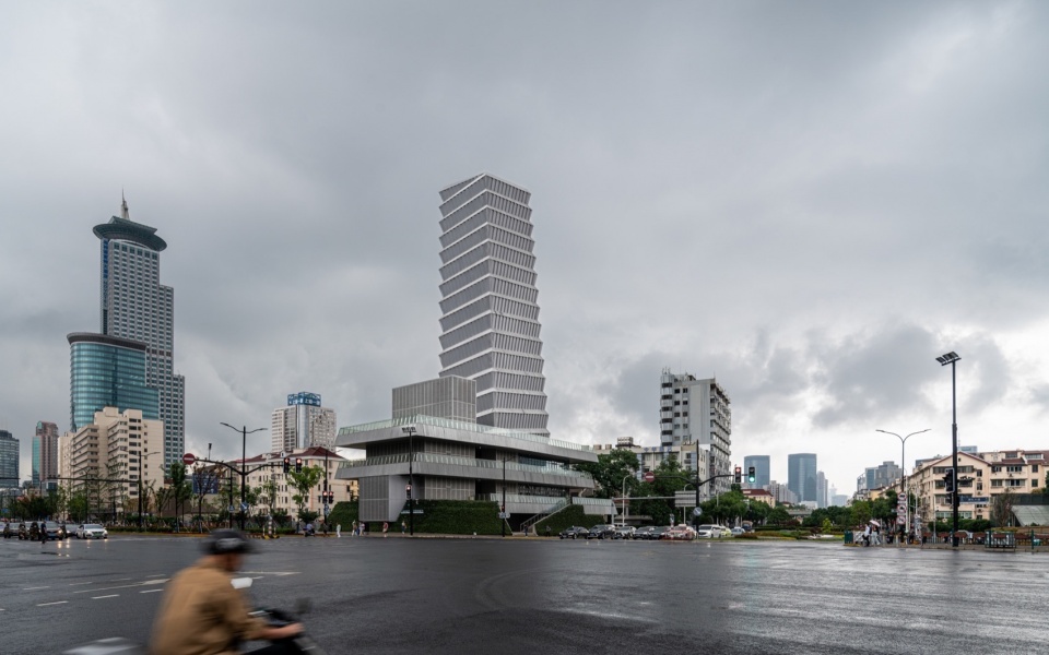 Ventilation Tower at Dongfang Road of East West Passageway and Ventilation Shaft of Pudong Avenue Station on Metro Line 14 Pudong Shangha...
