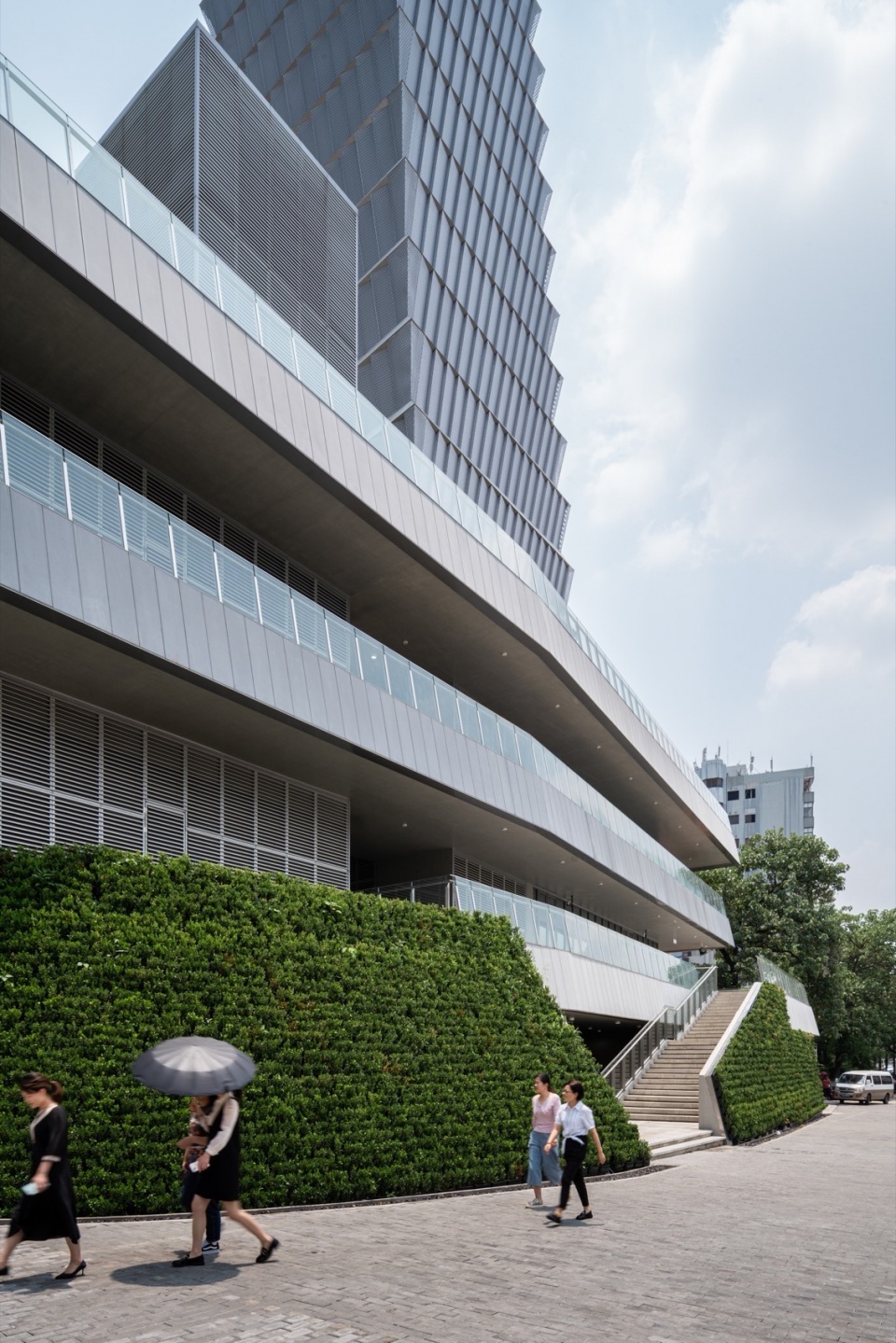 Ventilation Tower at Dongfang Road of East West Passageway and Ventilation Shaft of Pudong Avenue Station on Metro Line 14 Pudong Shangha...