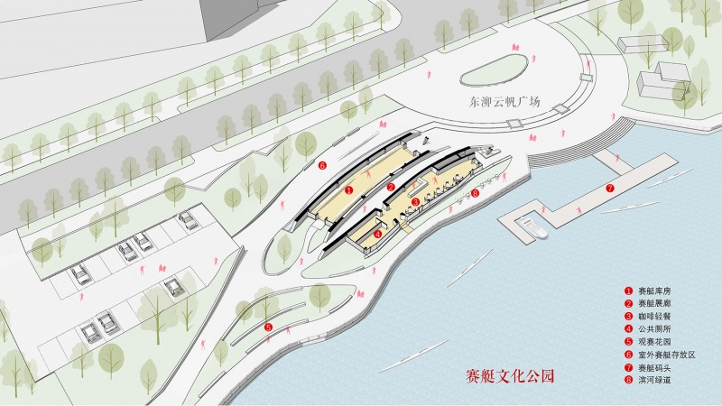 the rowing club at the beidong lake of pinghu city by cctn design