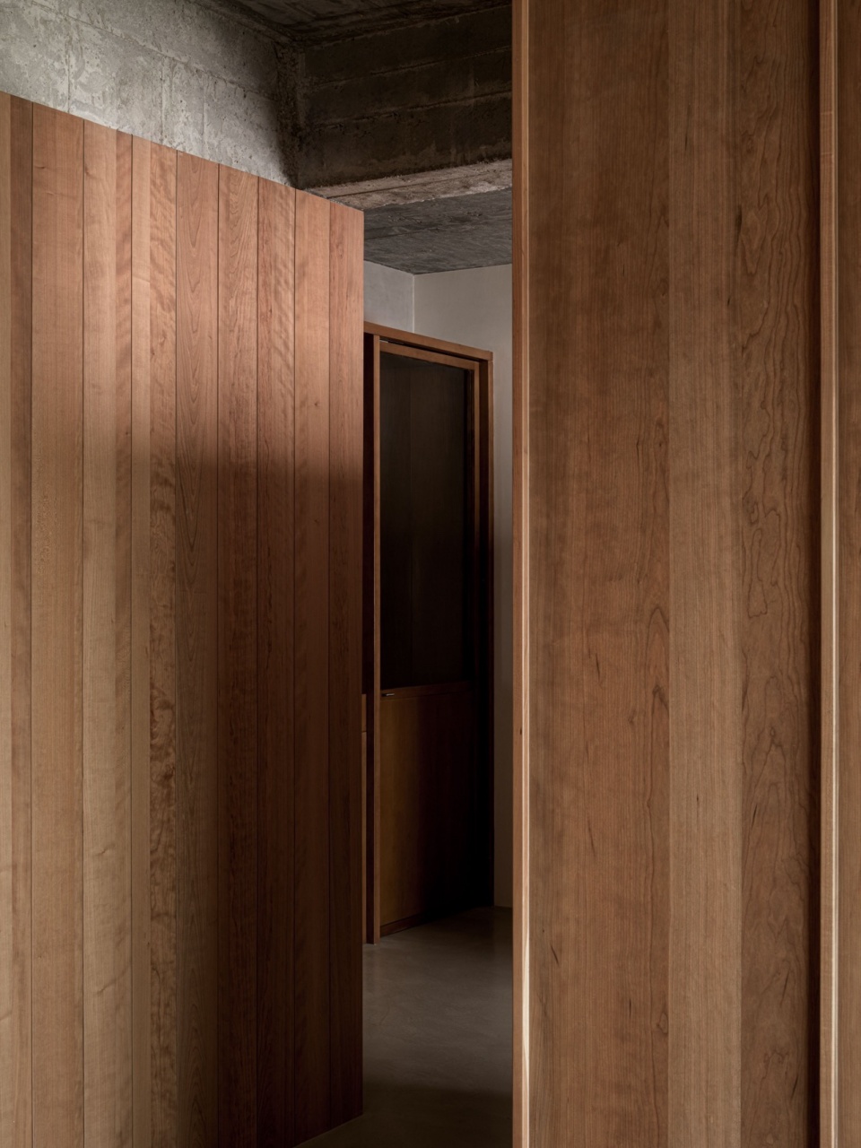 wooden structure in concrete by wuy architects