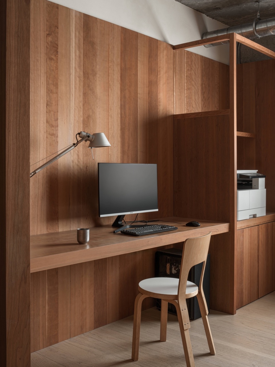wooden structure in concrete by wuy architects