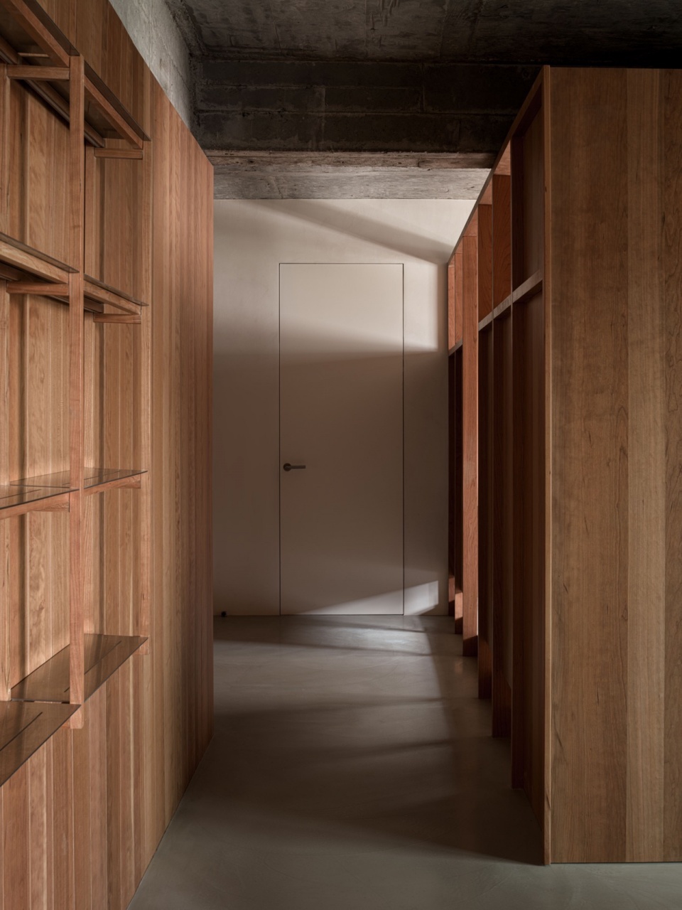 wooden structure in concrete by wuy architects