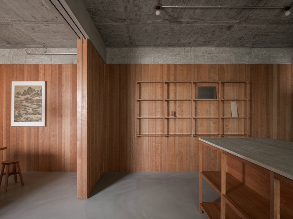 wooden structure in concrete by wuy architects