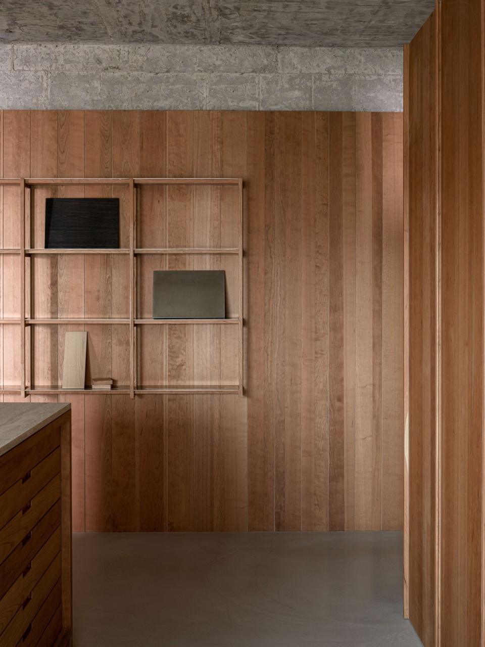 wooden structure in concrete by wuy architects