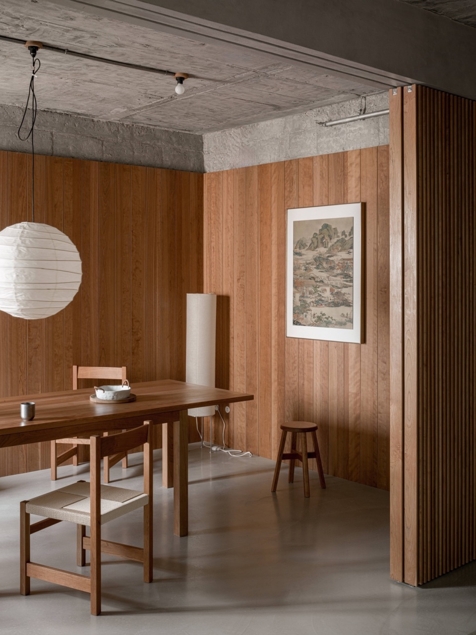 wooden structure in concrete by wuy architects