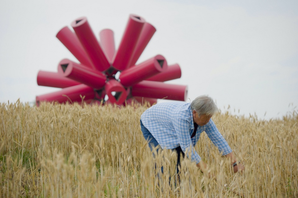 View of Starburst from wheat field 01©️Guanzhong Mangba Arts Festival