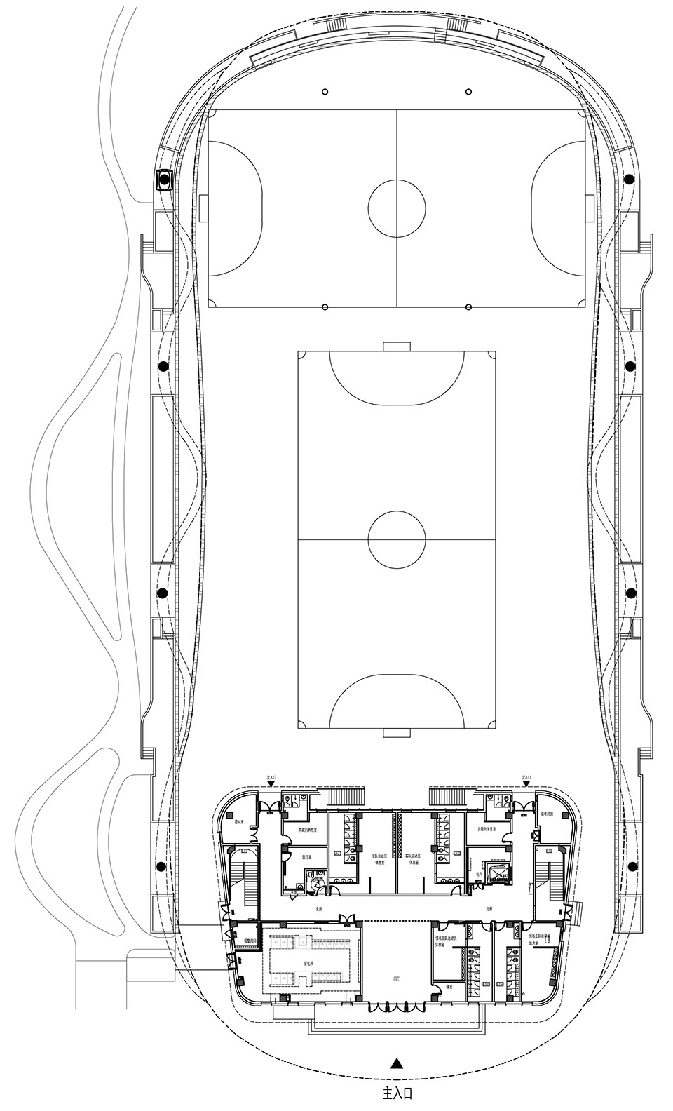 一层平面the all weather sports field TJAD