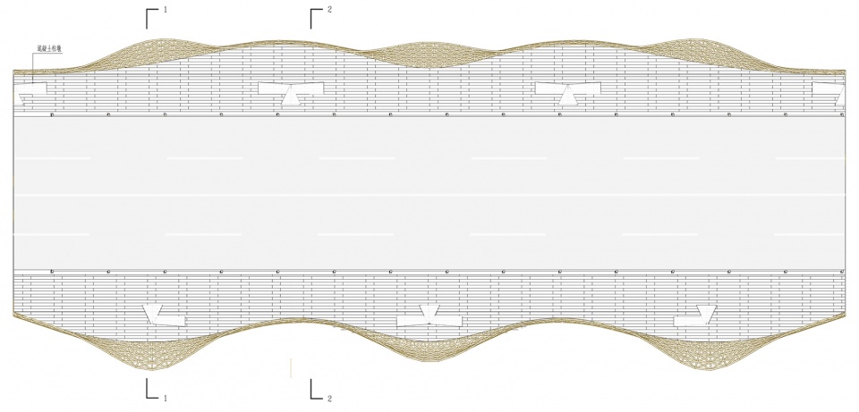 平面图 plan©赵逵教授工作室 gezihua bridge
