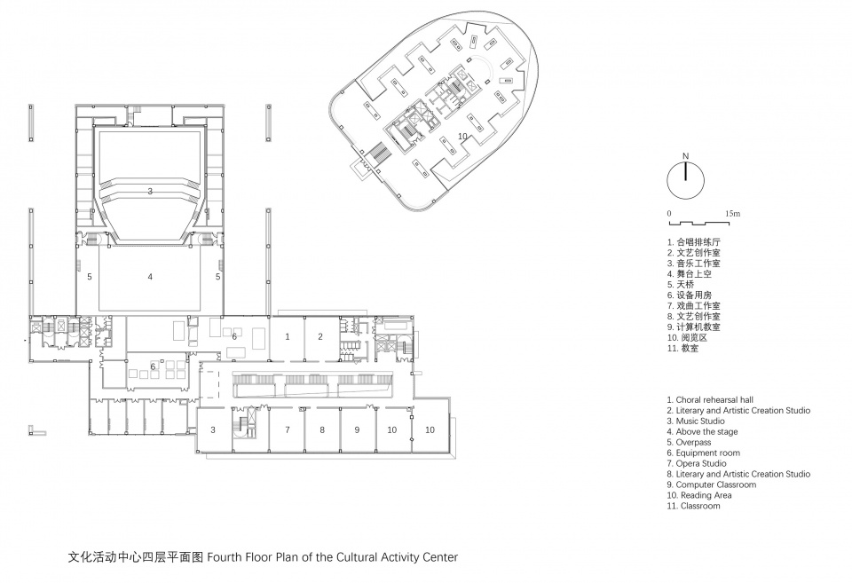 文化活动中心四层平面图huilongguan sports park by cadg daqiarchitects