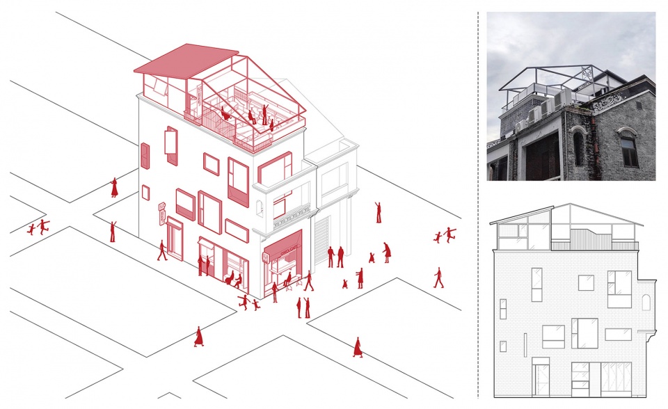 方案选择延续启明里的普遍建筑类型The plan chooses to continue the common architectural type found in Qimingli ©URBAN NoMAD