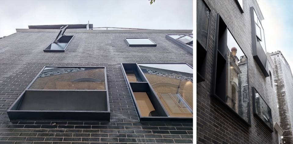 立面窗形态与玻璃反射的周边建筑形象 The form of the facade windows and the reflected images of the surrounding buildings in the glass ©URBAN NoMAD