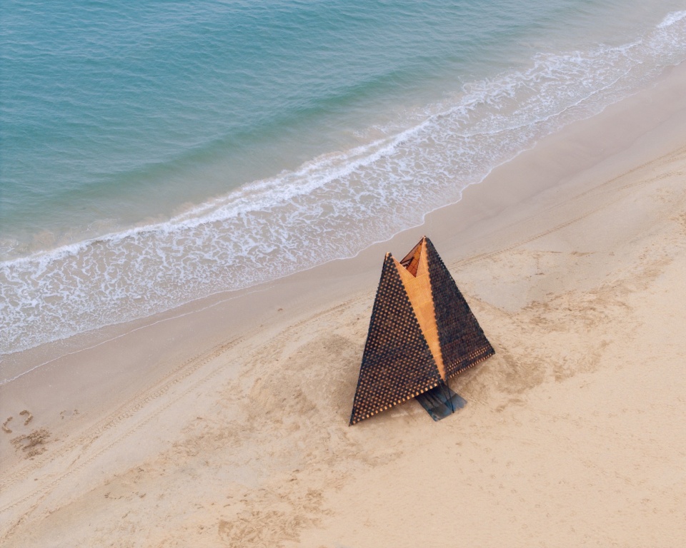 fire wings seaside bonfire at the 2024 aranya theater festival by atelier heimat