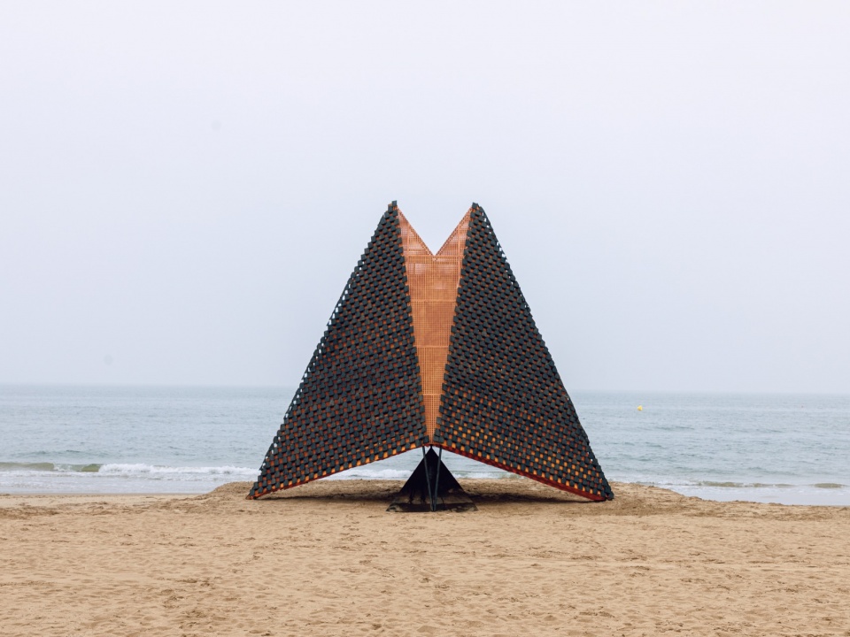 fire wings seaside bonfire at the 2024 aranya theater festival by atelier heimat