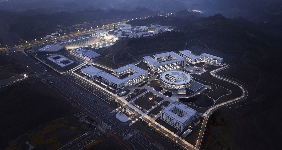 library of chongqing electric power college by guzhihongstudio