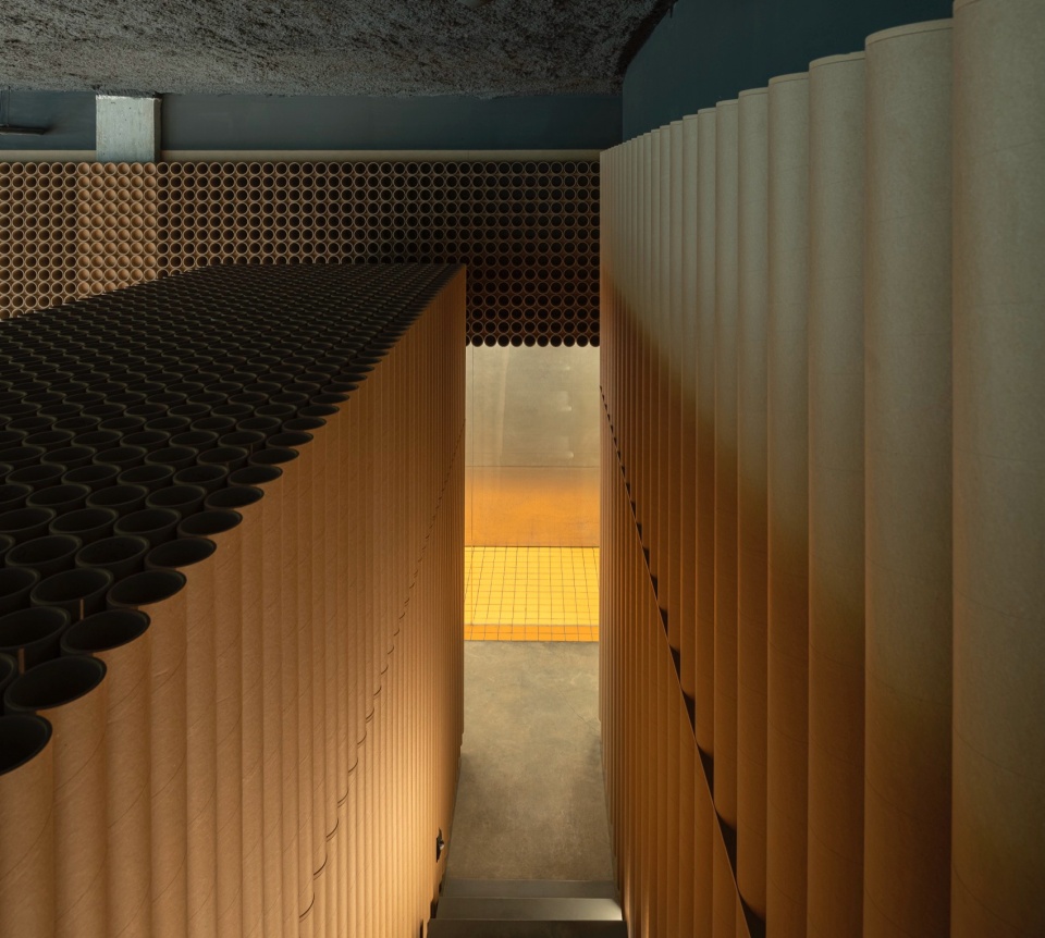 red cross on the street the cardboard office by tomas garcia piriz studio