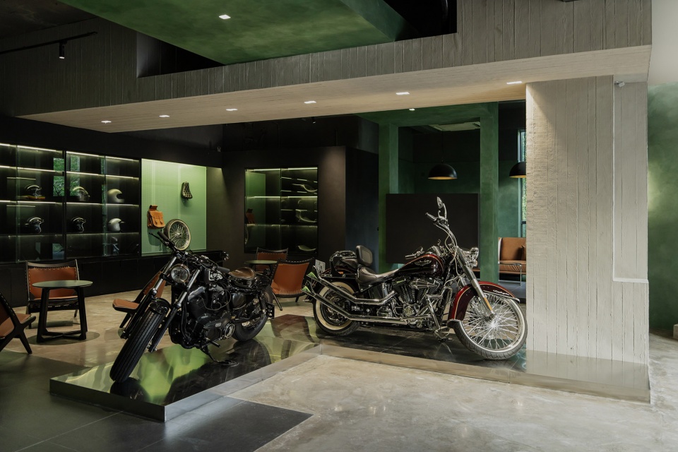 motorcycle club by airwall architecture office