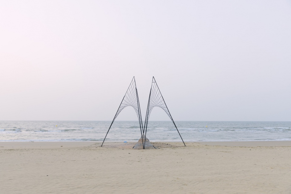 fire wings seaside bonfire at the 2024 aranya theater festival by atelier heimat